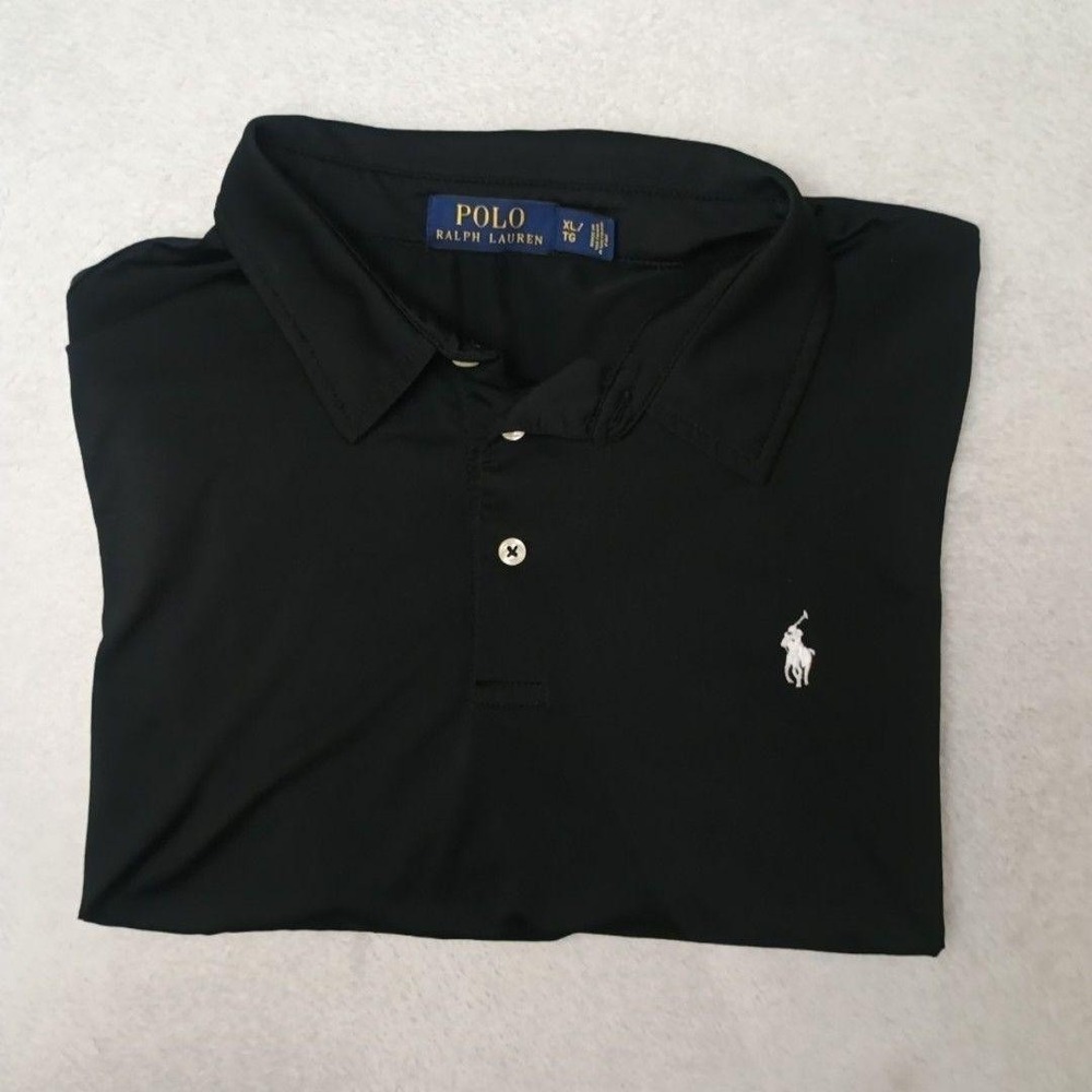 Polo Ralph Lauren Polo Mens XL Black Golf Performance Stretch Tech Tennis Work